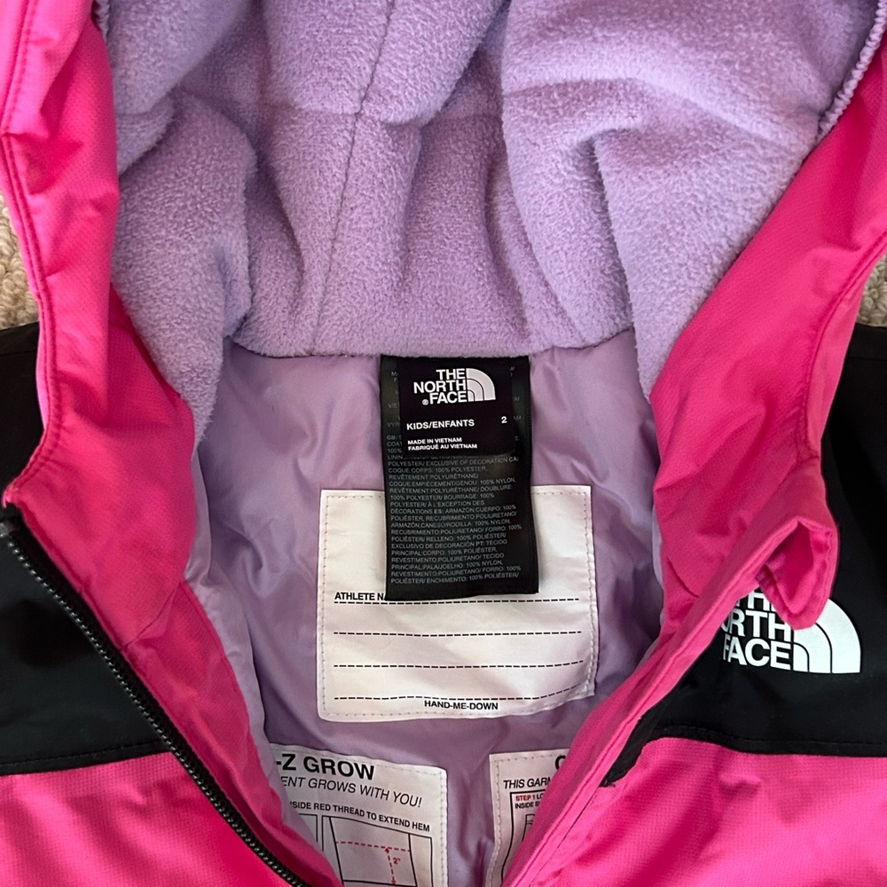 The North Face Snowsuit & Matching Mittens- 2T - Picture 3 of 5